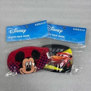 Disney Mickey and Cars Kids Face Masks - Red and Black